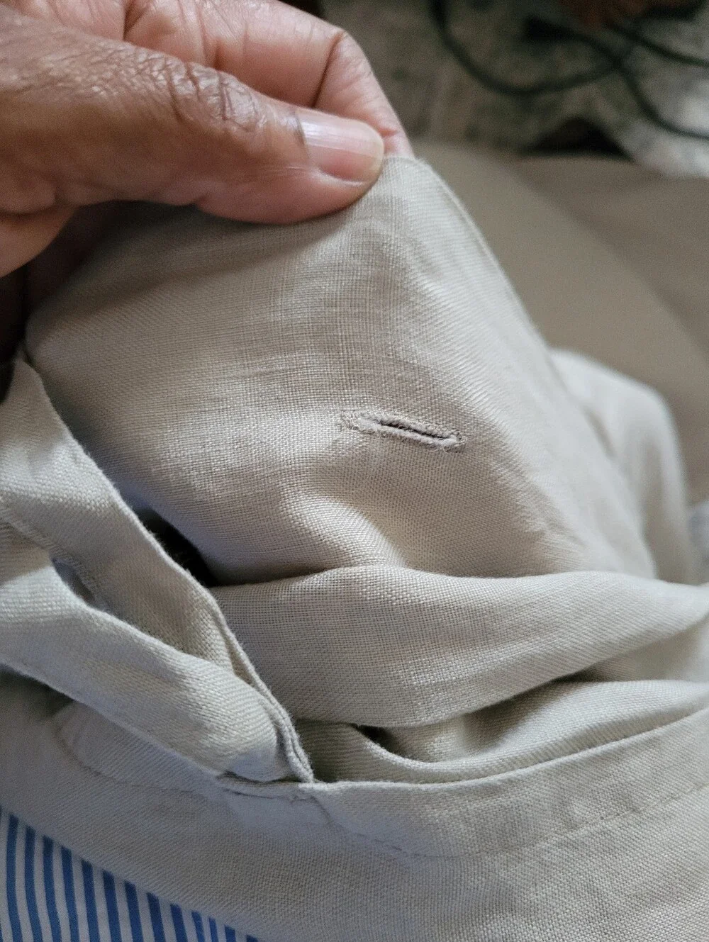 Ikea 100% Linen Duvet Cover Set Twin Taupe Beige Tie Closure